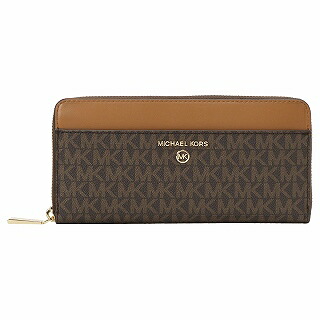 【エントリーPt5倍】マイケル授業計画 MICHAEL KORS 34H1GT9E8B 252 BRN/ACORN MK書き判 ラウンドジッパー長札入れ 赤銅色/アコーン レディース ウォレット JET SET CHARM POCKET ZA CONTNTL レディース財布-バッグ・小物・ブランド雑貨-財布・ケース