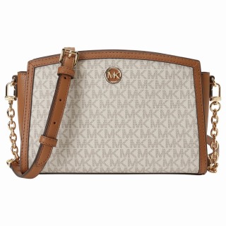 マイケルコース MICHAEL KORS 32R3G7CC3B 149 VANILLA/ACRN シャンタル クロスボディ MKシグネチャー ラージ ショルダーバッグ バニラ/エイコーン レディース CHANTAL LG EW CROSSBODY【新品/未使用/正規品】｜ＣＵＯＲＥ