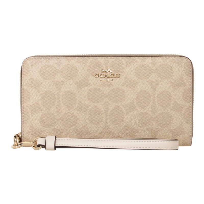 コーチアウトレット COACH OUTLET 長財布 CW778 IMXDM サンド/チョーク　シグネチャー