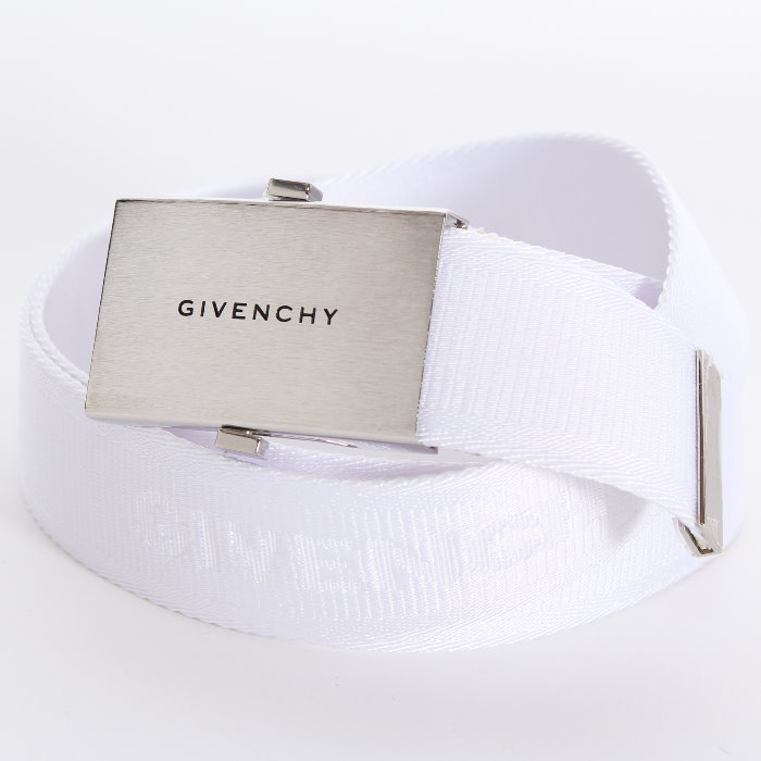 GIVENCHY ジバンシィ ロゴタイプバックル GI胴締め 白いこと BK4061K1TW 100 ガチャベルト ロゴタイプ ウェビングベルト 滑る胴締め メンズ レディース ユニ一発やる 売れ筋