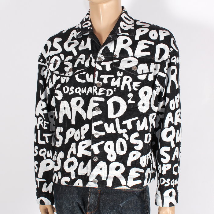 新品 Dsquared2 デニムジャケット Gジャン 21ss 44 ブリーチ 新品 Dsquared2 デニムジャケット Gジャン 21ss 44 ブリーチ