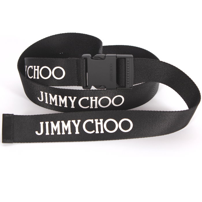 JIMMY CHOO ベルト RICKO | Black スムースカーフレザー・ベルト | 2023年サマー