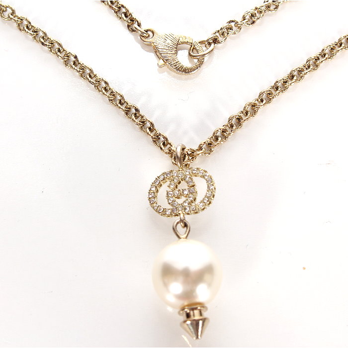 GUCCIネックレス　ゴールド　パール　虫 蜂モチーフ パール ネックレス GUCCI - GUCCI(グッチ) ネックレス美品 パール/蜂の通販 by