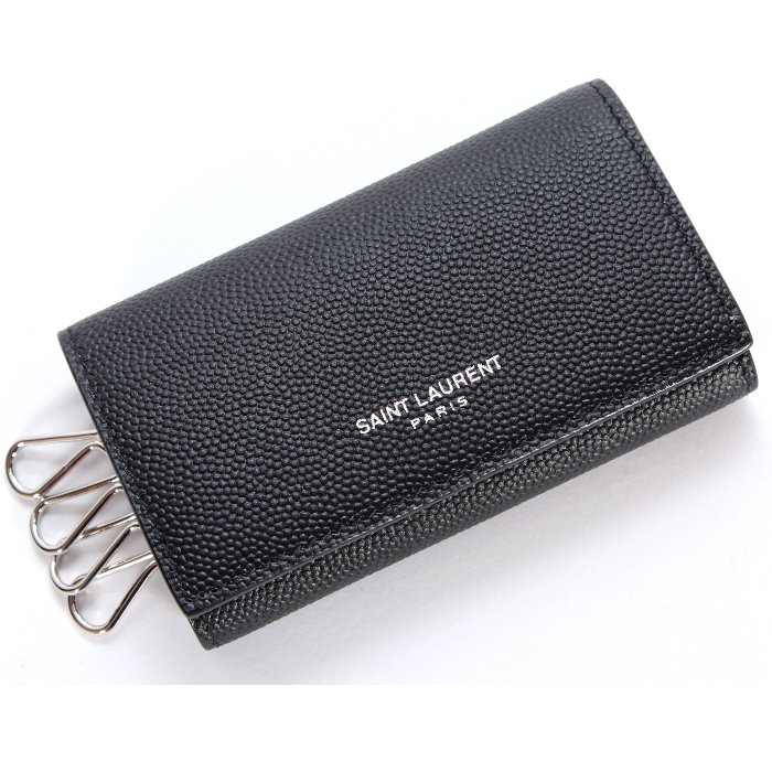 Saint Laurent カサンドラキーリング(シャイニーレザー) SAINT LAURENT [正規ラッピング済] サンローラン キーホルダー