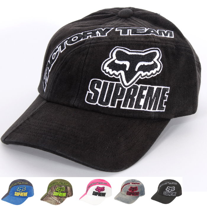Supreme / Fox Racing シュプリーム フォックス レーシング ６パネル キャップ フリーサイズ Fox Racing 6-Panel Cap 5カラー ロゴ刺繍 ベースボール 帽子 ハット メンズ レディース ユニセックス 売れ筋｜ＣＵＯＲＥ