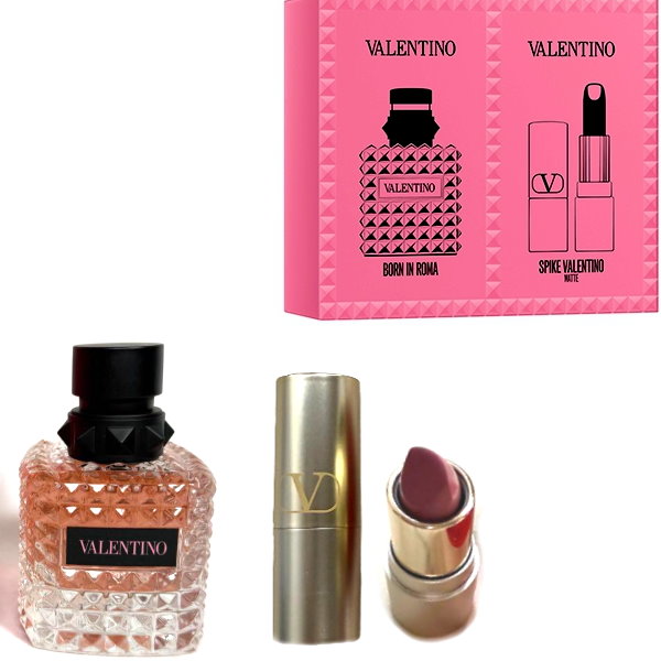 VALENTINO ヴァレンティノ もの言う花 ドンナ ボーン はたご屋 永遠の都 オードパルファン＆スパイク 上唇 仕掛ける 香料トワレパルファンメンズ レディース ユニ一発やる フレグランスコスメかざり付けるコフレおテスト作業v-spike-edp-set