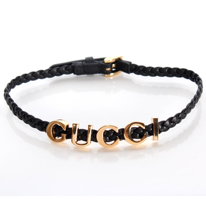 【エントリーpt5倍】【継続期間制限事項】 グッチ GUCCI なめし革  頸飾り シャンデリヤ 684630 IAAA1 8029 チョー鉄道車両 黒いこと 腕輪 メンズ レディース ユニ一発やる 添え物 売れ筋