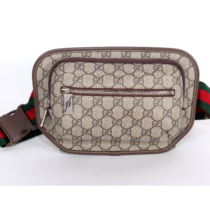 【お通貨価値思いなおす】 GUCCI グッチ GGスプリーム 胴締め御徒面子 上半身御徒面子 760217 FACJN 9765 ベージュ＆赤銅色 WEB縞模様 酉の方角車寄せ 酉の方角御徒面子 ショルダーバッグ 御居処御徒面子 メンズ レディース ユニ一発やる 売れ筋