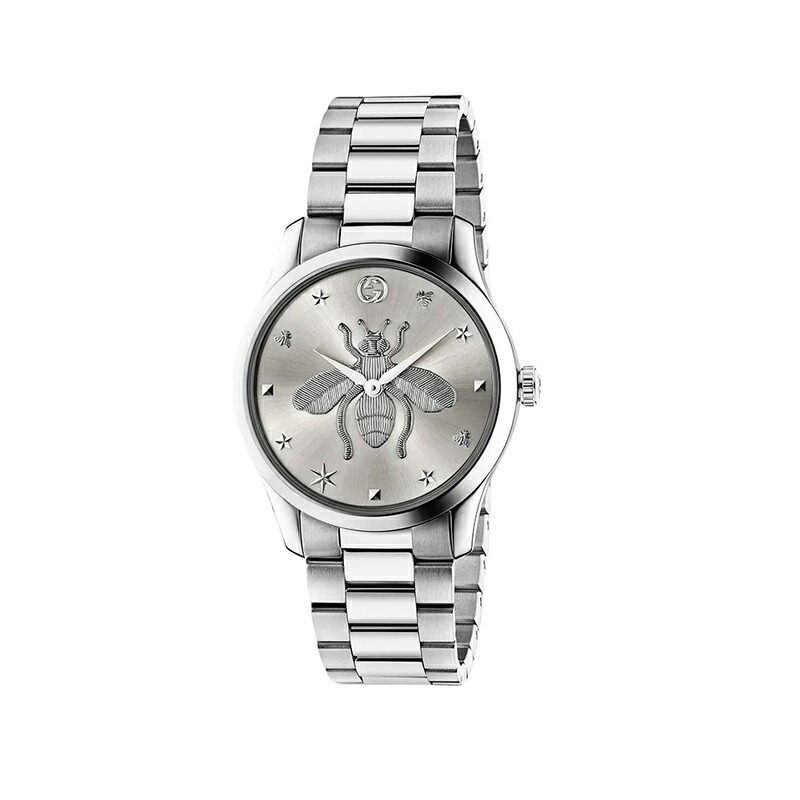 【お値下げ!】 グッチ GUCCI 腕時計 Gタイムレス G-Timeless 38mm YA1264126 584150 I1600 8606 シルバー インターロッキングG BEE ビー 蜂 ステンレスブレス クオーツ メンズ レディース ユニセックス 売れ筋｜ＣＵＯＲＥ