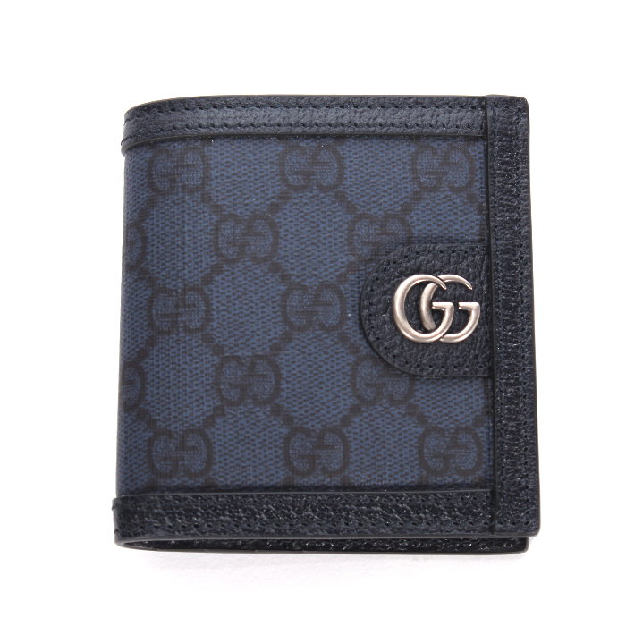 【エントリーpt5倍】【継続期間制限事項】 GUCCI グッチ オフィディア 二つ折り銭入れ 732016 UULBN 4055 靉靆たる青碧 パラジウム ダブルG 金属元素 GG ミニ ウォレット 紙入れ メンズ レディース ユニ一発やる 売れ筋