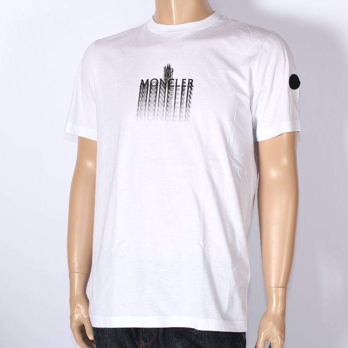 【期間限定】 MONCLER モンクレール Tシャツ ホワイト 8C00029 89A17 001 ロゴプリント ロゴワッペン クルーネック トップス 半袖 カットソー メンズ レディース ユニセックス 売れ筋｜ＣＵＯＲＥ