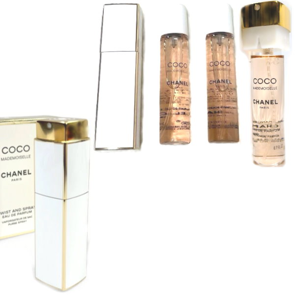 CHANEL シャネル ココ うしろ帯 オードゥ パルファム オードゥ トワネットボール  ツィスト＆スプレイ 3x20 ml COCO MADEMOISELLE オードパルファントワレミニ香料パフュームトラベルスプレー持ちはこび竓-coco-twist かざり付ける品コスメメイク