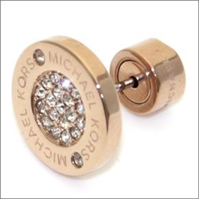 michael kors rose gold stud earrings