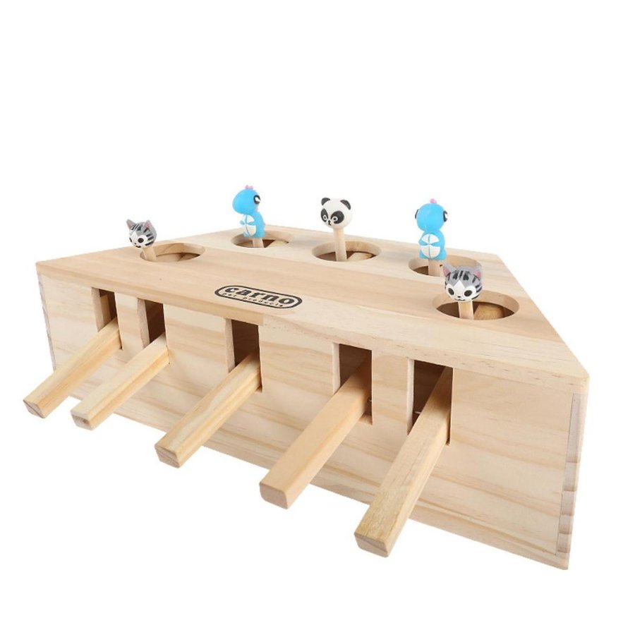 市場 お買い物マラソン10 Offクーポン対象商品 猫じゃらし モグラ叩き 猫おもちゃ もぐらたたき P5倍 木製