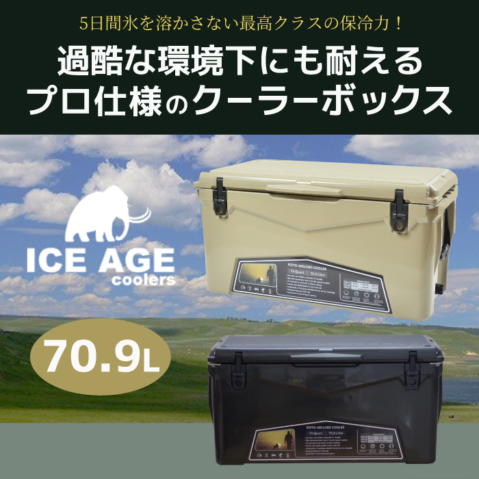 楽天市場】アイスエイジ クーラーボックス 45QT 42.6L (ICE AGE) 5日間 