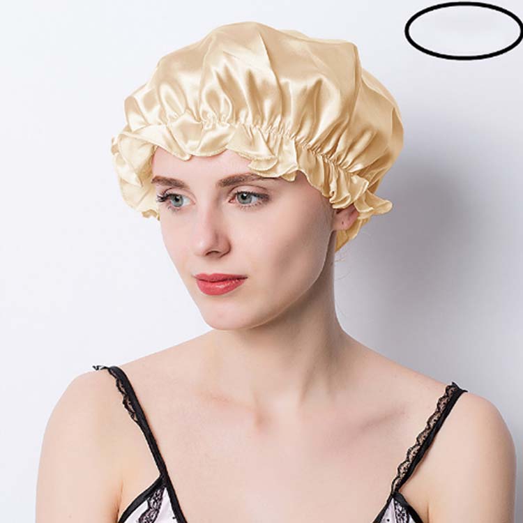 ナイトキャップ フェイクシルク シルクキャップ レディース 快眠グッズ ゴム付き 睡眠 ロングヘア 幅広いヘアスタイルに対応