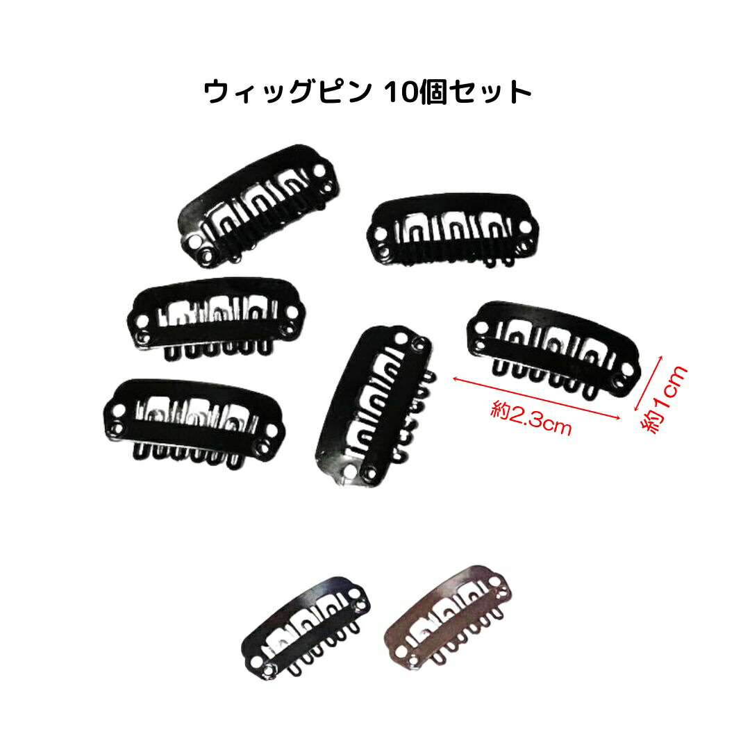 楽天市場】ウィッグピン ワンタッチ 2.3x1cm 反転ピン ヘアクリップ 10