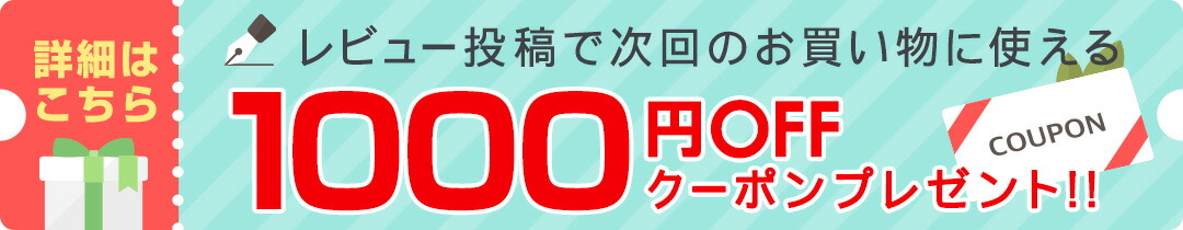 レビュー投稿でクーポン