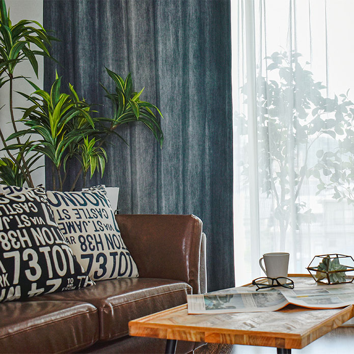 シェードカーテン 遮光 ローマンシェード ディエゴ おしゃれ ネイビー ブルー デニム ジーンズ かすれ カジュアル 無地 かっこいい メンズ 西海岸 オーダー 遮光カーテン 小窓 腰窓 Dwellingplaceint Org