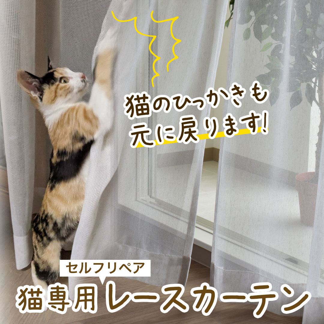 かわいい猫に癒される遮光のカーテン｜【既製品カーテン：2枚入り】ネコタン 大人気売り切れ完売　猫カーテン