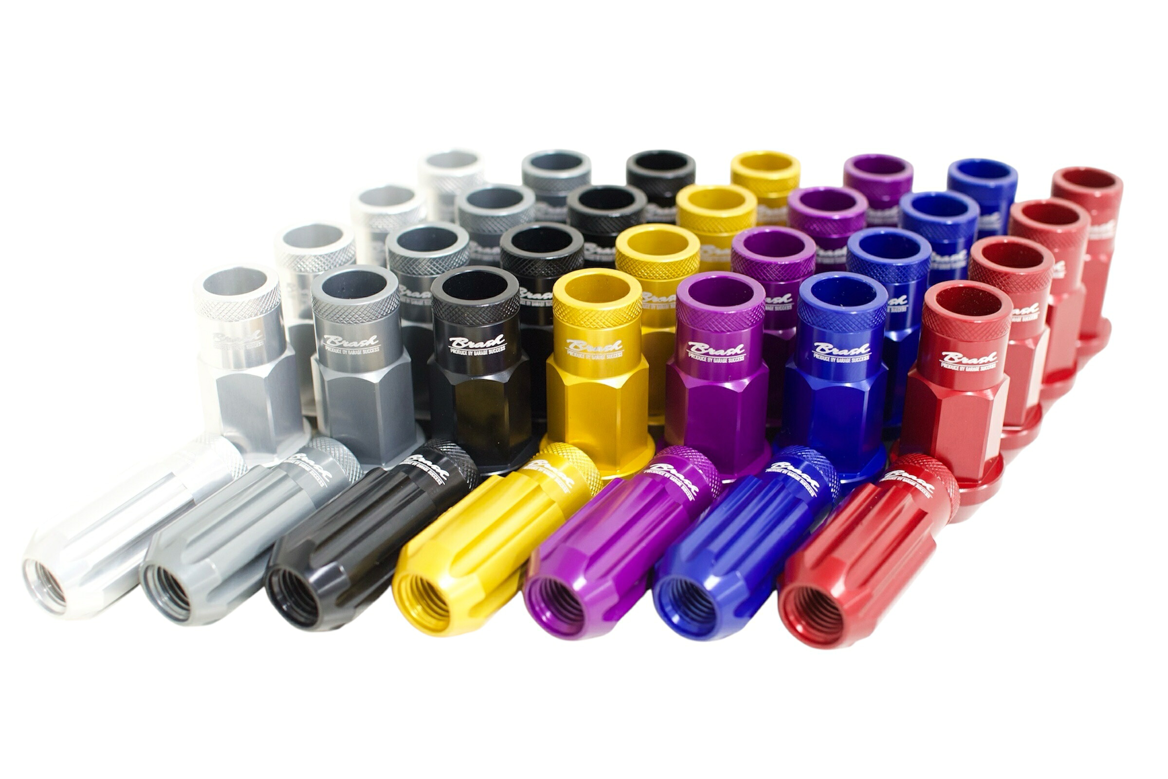 【BRASH】ホイールナット ロックナット ラグナット M12&times;P1.5 テーパー形状 貫通ナット ロング 防犯 盗難防止 アルミナット｜custom shop BRASH