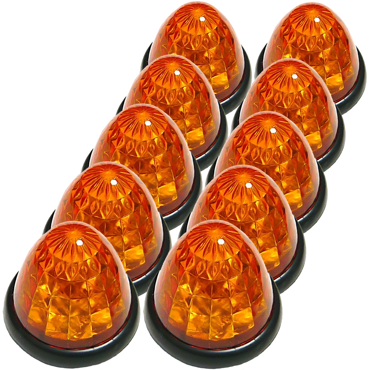 送料無料 トラック用 サイド マーカー 16LED 24V用 標識 ランプ 汎用 10個 セット オレンジレンズ 【SALE／101%OFF】