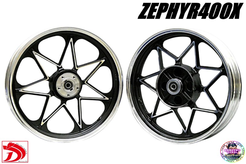 ゼファーx キャストホイール ゼファー400 ホイール キャストホイール ゴールド 前17インチ 後
