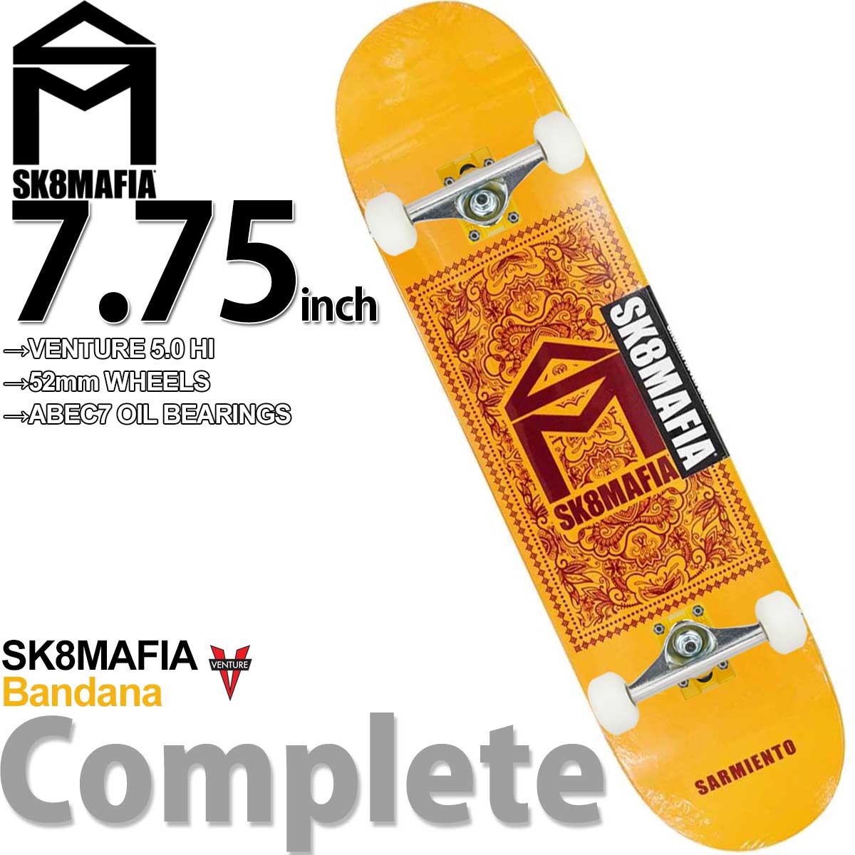 メーカー純正品[充電不要 1年保証] sk8mafia コンプリート スケート