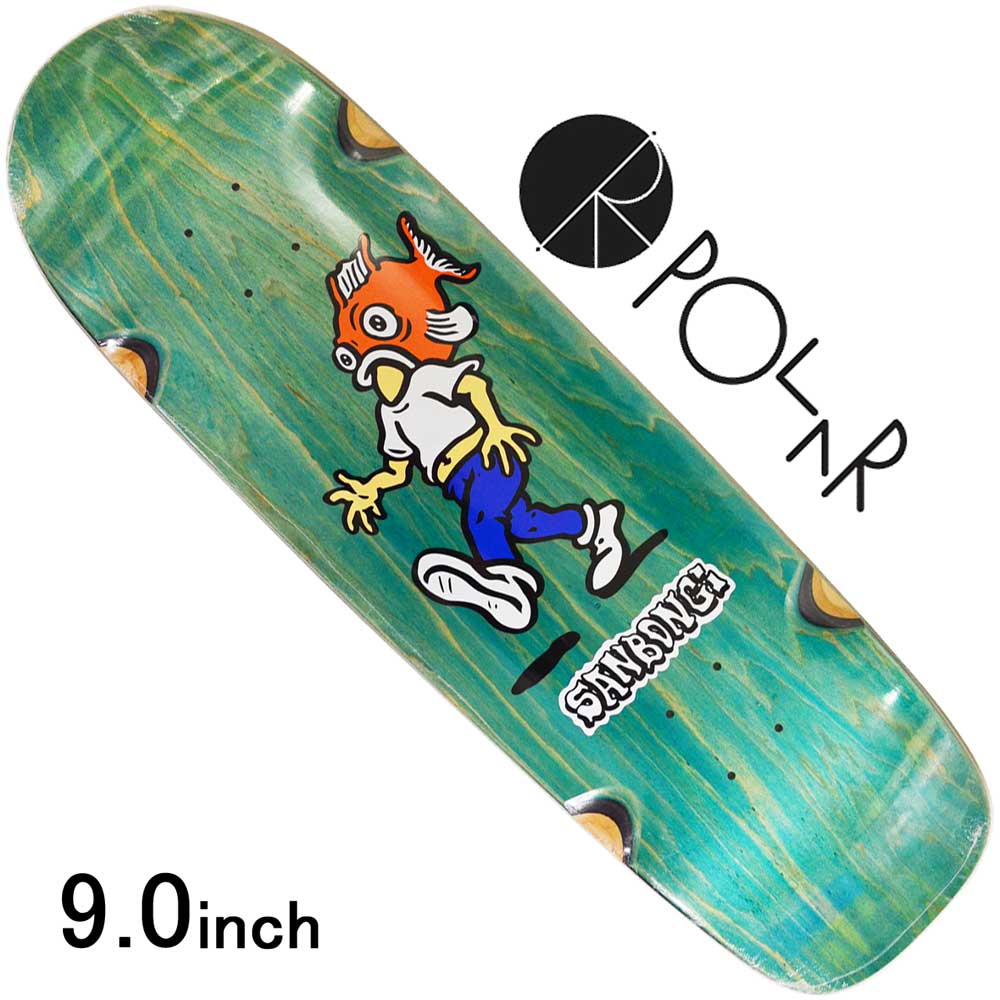 8107円 信頼 スケボー スケート デッキ スケートボード スウェーデン Polar Skate Co ポーラー 板 北欧 Fish Head Shin Surf Wheel Wells 9 0inch Sanbongi Model ストリート オシャレ ファッション アイテム ブランド