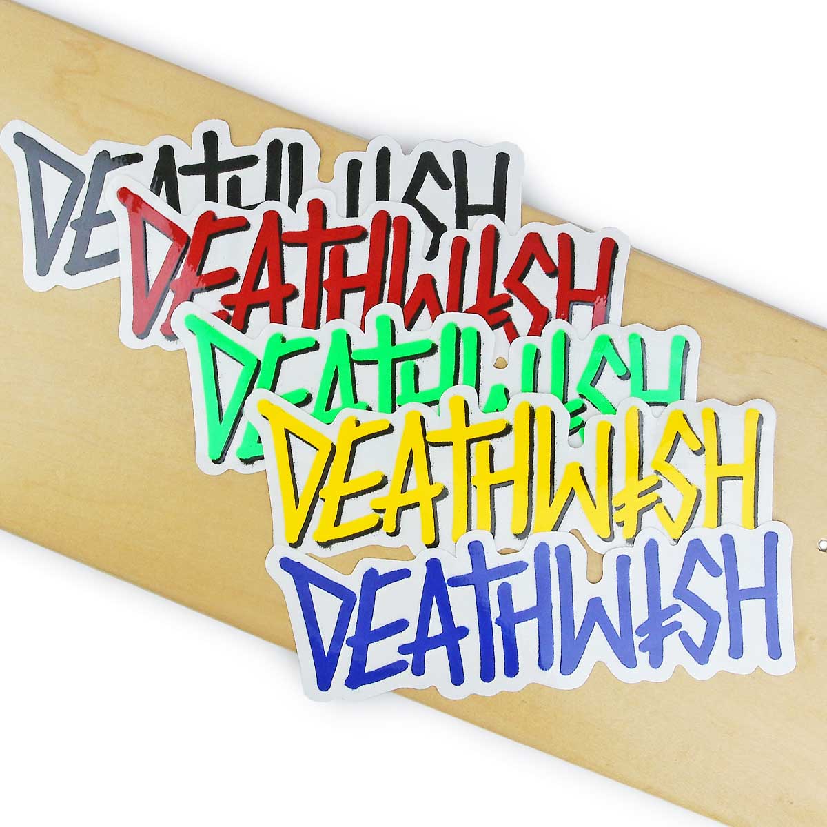 デスウィッシュ スケボー ステッカー ビッグデススプレー 21x7cm Deathwish Big Deathspray シール デカール スケートボード スケボーステッカーストリート パーク ランプ 人気 ブランド おすすめ画像