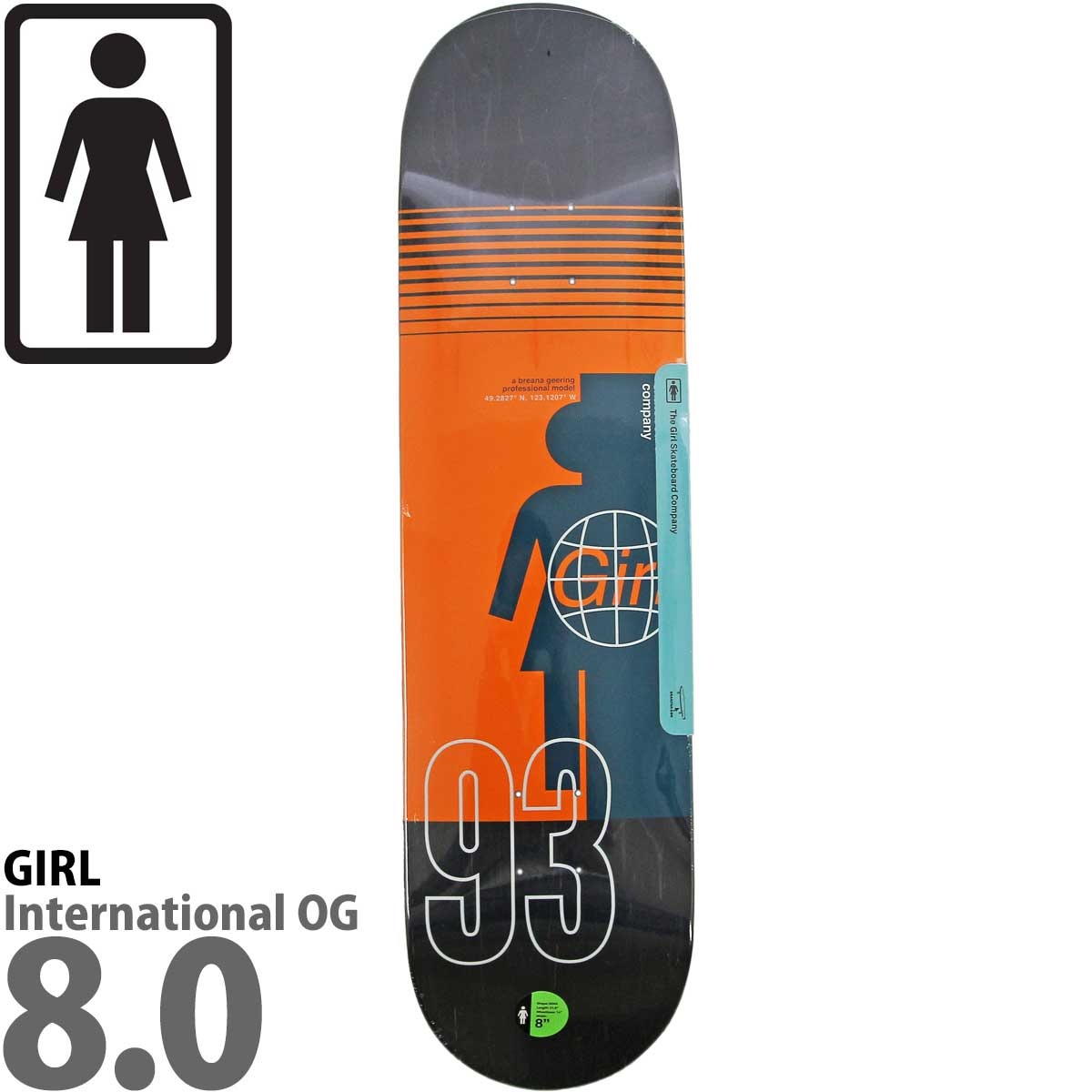 楽天市場】ガール 8.0インチ スケボー デッキ Girl Skateboards Pro 
