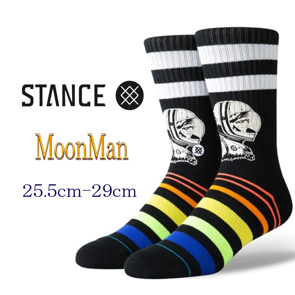 楽天市場 スタンス ソックス ムーンマン Stance Socks Moon Man メンズ L 25 5 29 0cm メンズ ファッション 靴下 宇宙 スペース スケートボード専門店カットバック