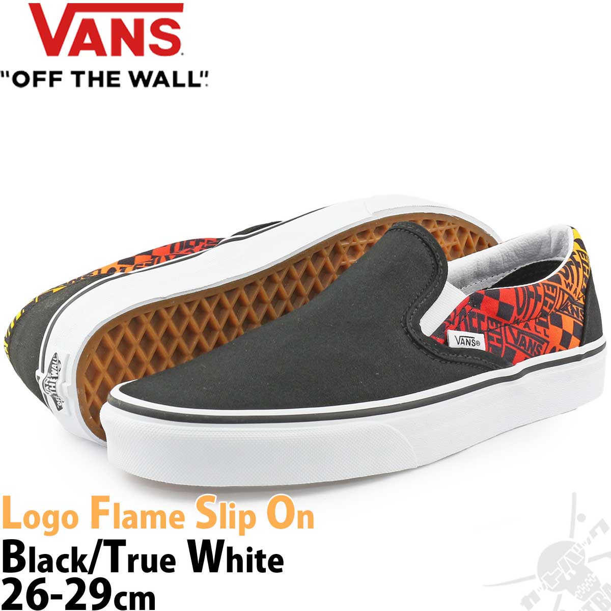 indtryk lån Fisker 楽天市場】バンズ スリッポン 26-29cm Vans Logo Flame Classic Slip On Black/True White  スケボー スケート スケートボード ロゴフレーム ストリート シューズ メンズ 靴 ブランド US企画 メンズ ファッション バンズスリッポン  並行輸入：スケートボード専門店カットバック