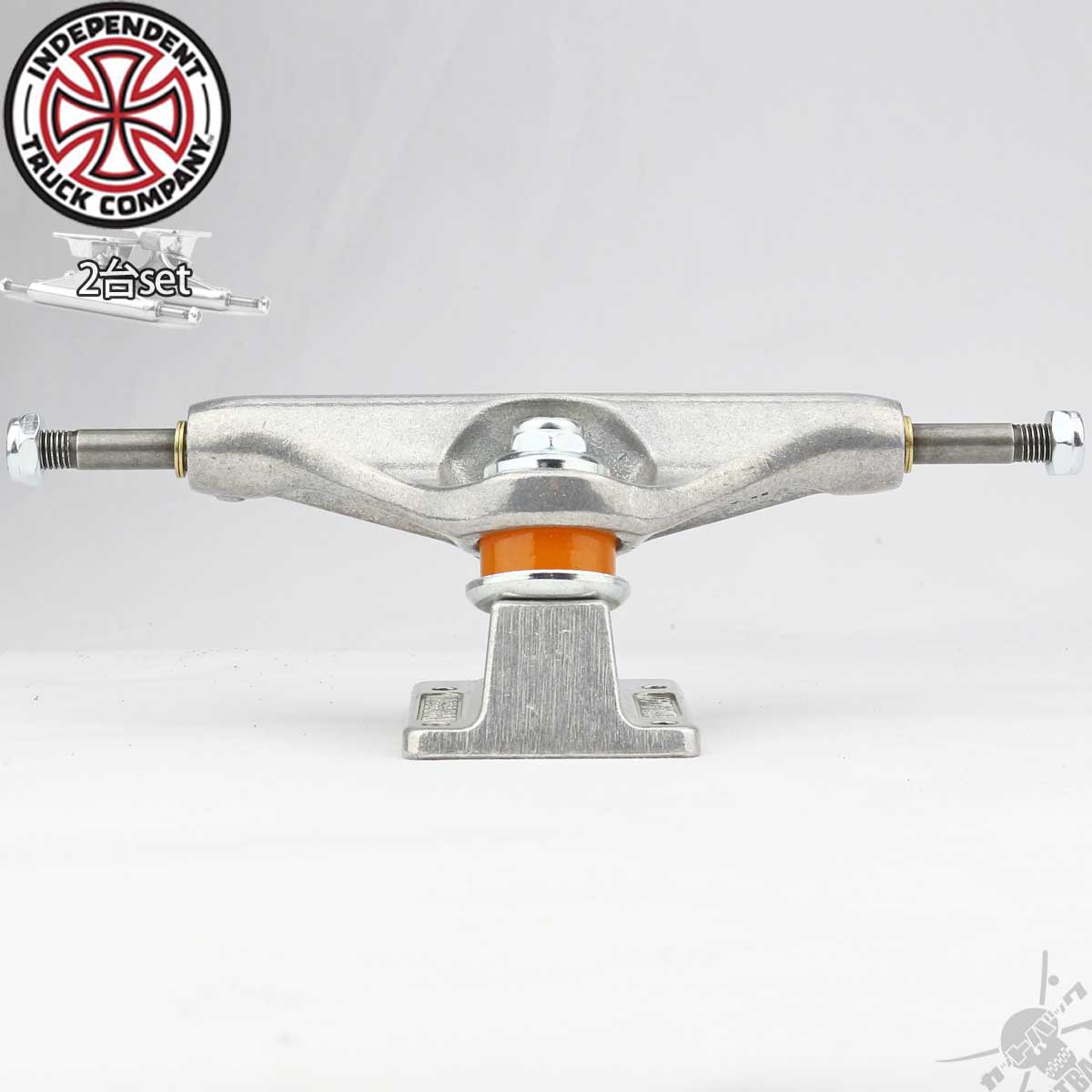 送料無料 169 Independent 軽量ホロートラック Skateboard Hi Standard 169 前後2台セット スケボー スケート ノーマルベースプレート 中空キングピン 中空アクスルシャフトの組み合わせ スケボー トラック ハイ ホロー インディペンデント インディ シルバー Stage 11