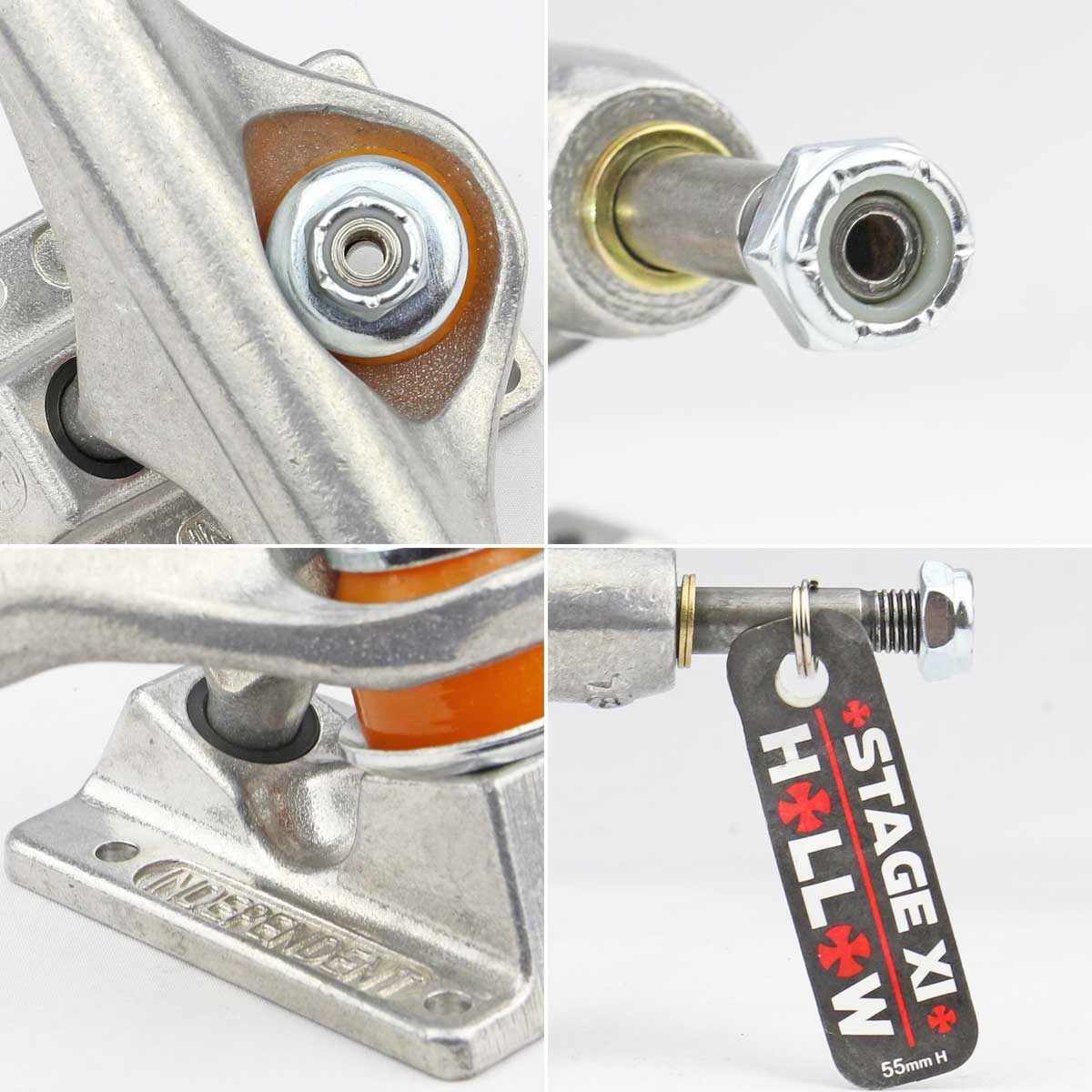 スケボー レーストラック 139 のりのり ホロー 自営 インディ 銀鼠 Stage 11 Hollow Silver Standard Independent Skateboard Trucks Indy スケートボード スケボートラック 一端 足回り がら明き 軽さ 軽易 Cannes Encheres Com