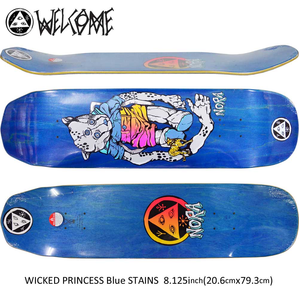 スケボー ウェルカム 8 125inch Nora デッキ デッキ スケートボード Vasconcellos Vasconcellos グラフィック Teddy Skateboards On Welcome スケートボード Wicked Princess Blue Stains 8 125inch Artwork By Jason Celaya スケートボード専門店カットバックwelcome