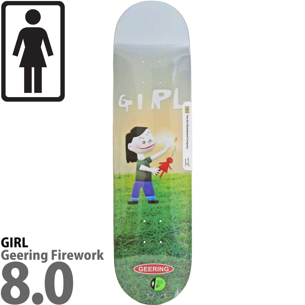 楽天市場】ガール 8.0インチ スケボー デッキ Girl Skateboards Pro 