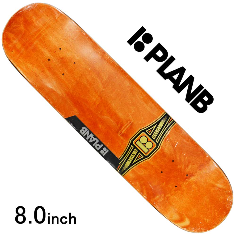 スケボー B Orange スケートボード Team Plan Plan Skateboards デッキ アイテムスポーツ アウトドア B Orange チーム プランビー Team Basics 8 0inch Team Model ストリート オシャレ ファッション アイテム スケートボード専門店カットバック