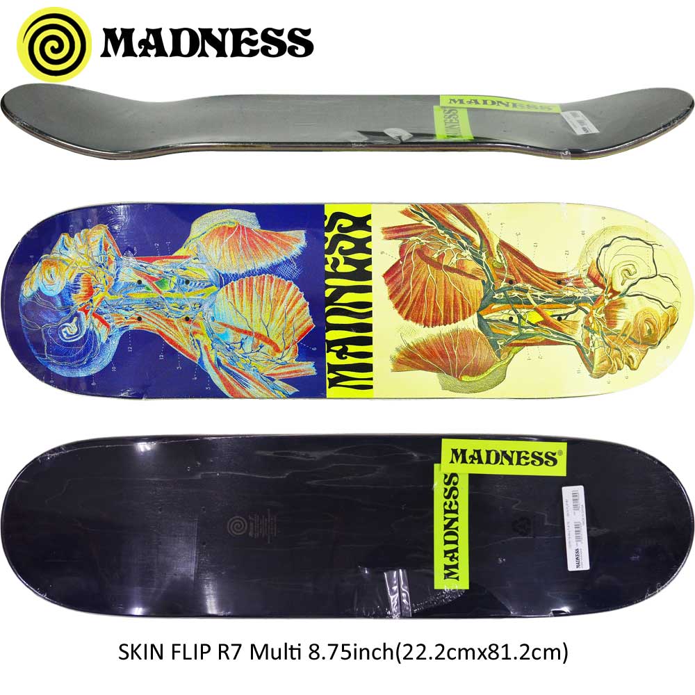 海外正規品 スケボー デッキ スケートボード チーム Madness Skateboards マッドネス スケートボード Skin Flip R7 Multi 8 75inch Team Model ストリート オシャレ ファッション アイテム スケートボード専門店カットバック 予約販売品 Braintrain Co In