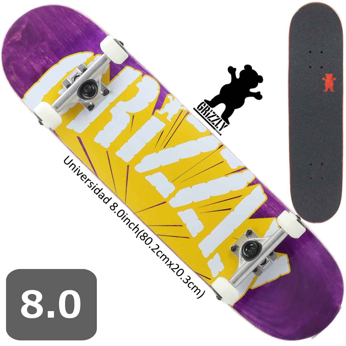税込 送料無料 Complete G64 8 0 7 75 コンプリート 完成品 Grizzly グリズリー Deck スケートボード スケボー Skateboard 板 デッキ スケートボード Williamsav Com