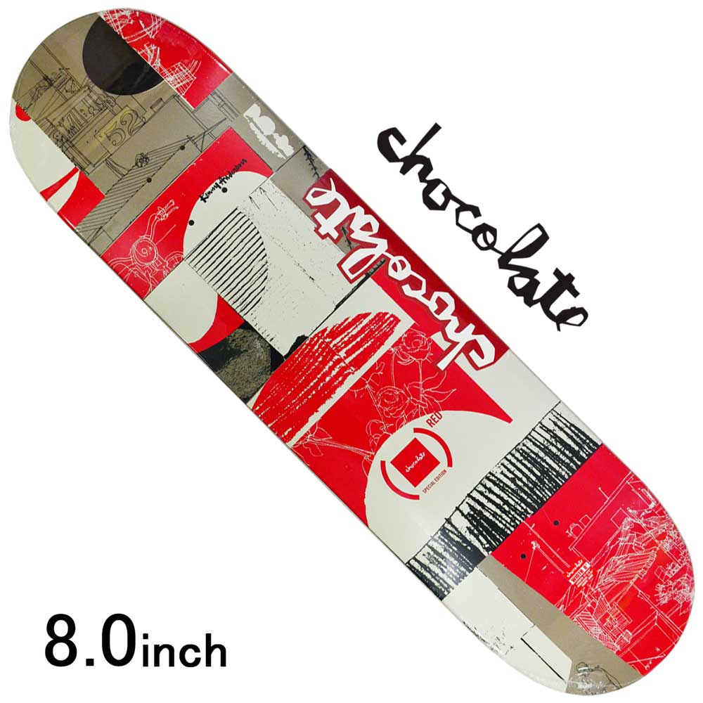 楽天市場 スケボー スケート デッキ スケートボードchocolate チョコレートanderson Red Deck 8 0inchkenny Anderson Model老舗ブランド 板 ガール ブランドデッキ スケートボード専門店カットバック