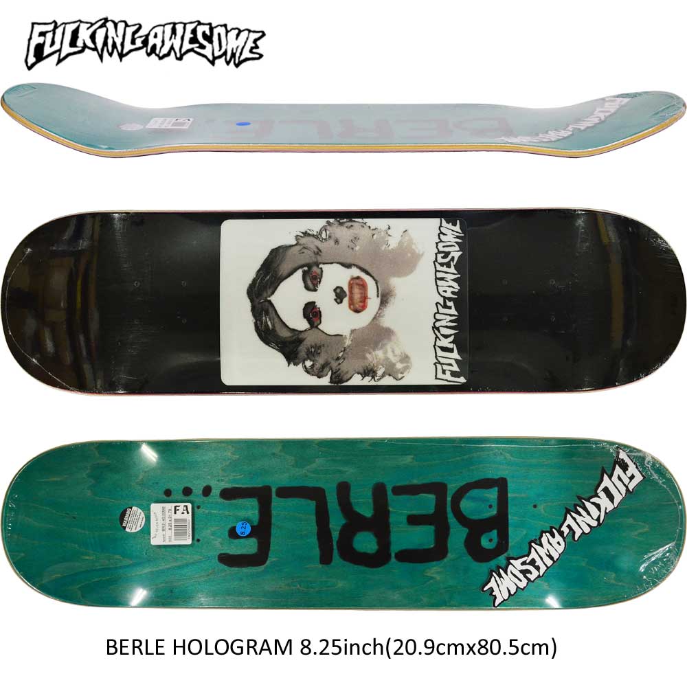 スケボー デッキ スケートボード 判 Fucking Awesome ファッキンオーサム スケボーデッキ 高座 Berle Hologram 8 25inch Elijah Berle Model ストリート オシャレ ファッション 委細 ホッケー Lindsaymayphotography Com