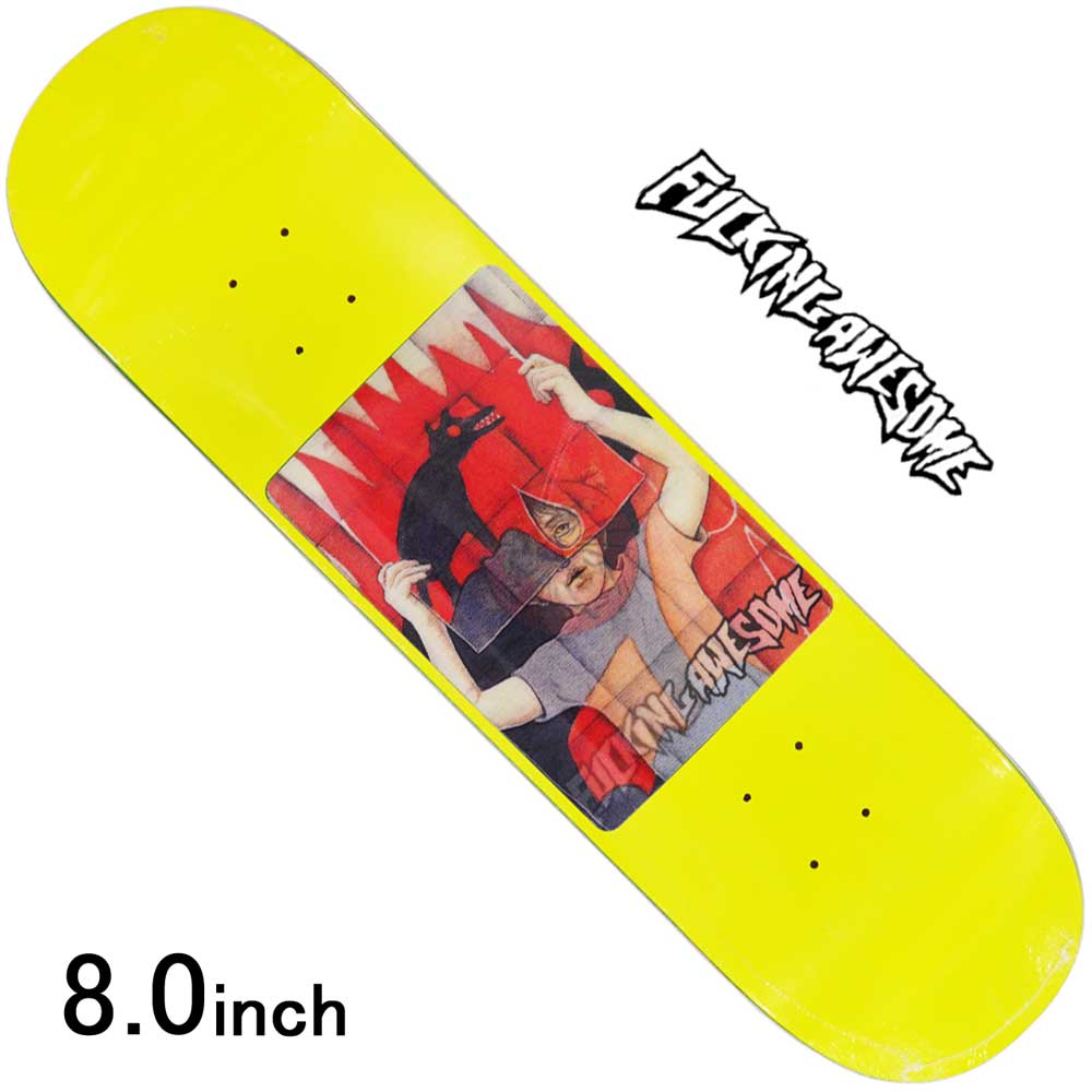 スケボー デッキ スケートボード チーム Fucking Awesome ファッキンオーサム スケボーデッキ 板 Tiger Holograpaphic Yellow 8 0inch Team Model ストリート オシャレ ファッション アイテム ホッケー Psicologosancora Es