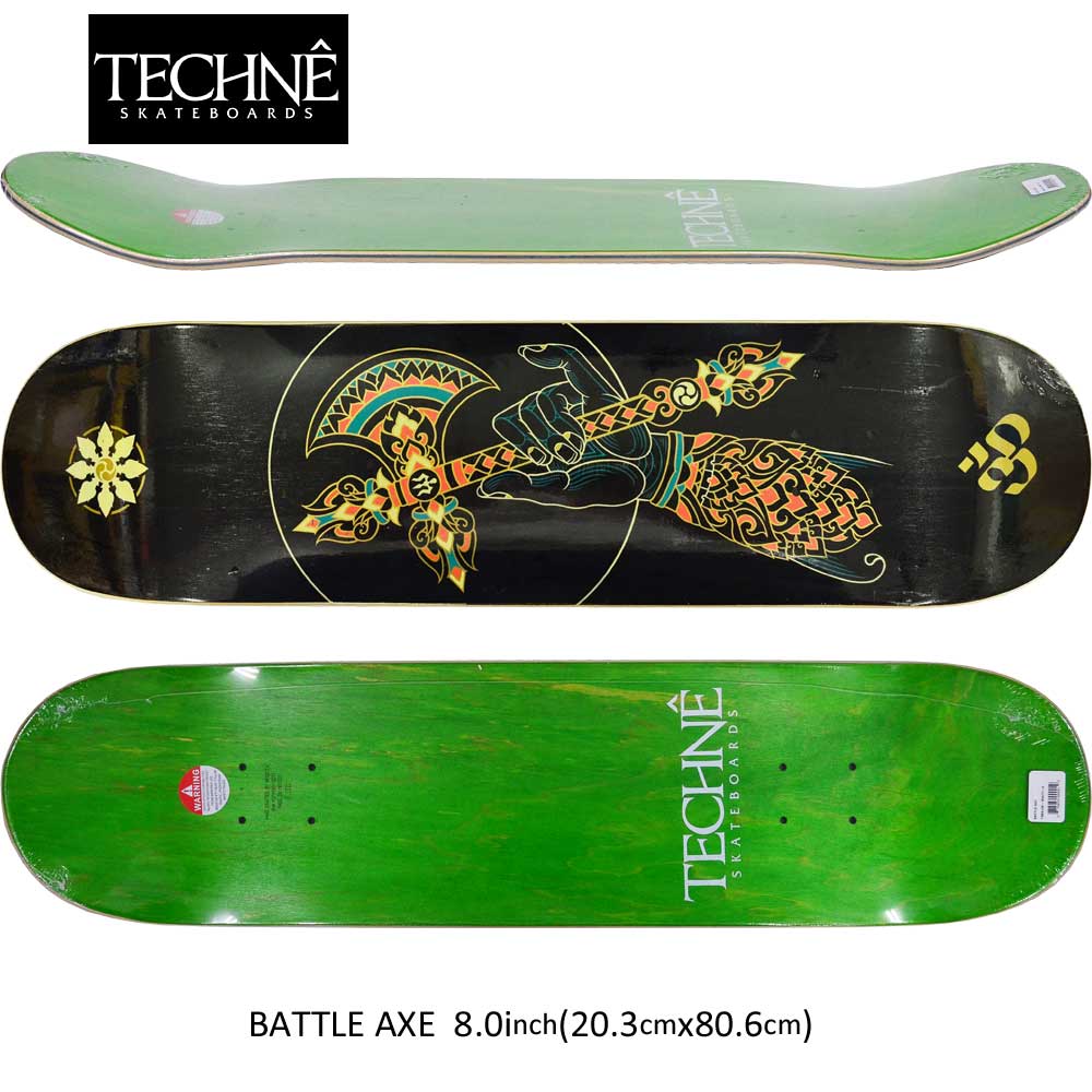 楽天市場 スケボー デッキ スケートボード 彫 グラフィック アート Techne Skateboards テクネ スケートボード Battle Axe 8 0inch Graphics By Palehorse スケートボード専門店カットバック