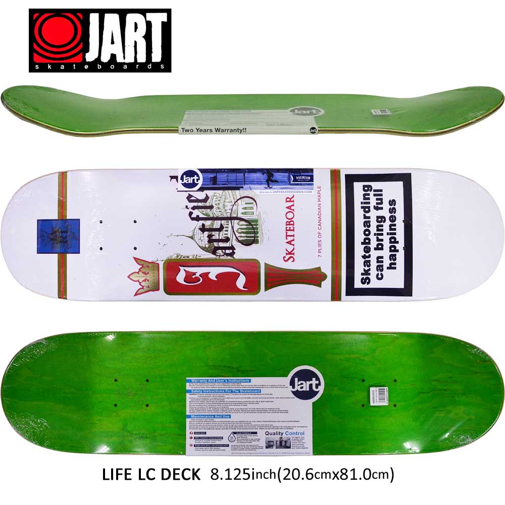 楽天市場 スケボー デッキ スケートボード Sdgs 環境保護 Jart Skateboards ジャート スケートボードlife Lc Deck 8 125inch ストリート オシャレ ファッション アイテム スケートボード専門店カットバック