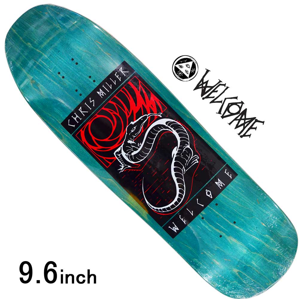 超新作のwelcome Skateboards ウェルカム スケートボード スケボー デッキ グラフィック Jason スケートボード アート グラフィック Welcome Skateboards ウェルカム スケートボード Chris Miller Lizard On Gaia Teal Stain 9 6inch Artwork By Jason Celaya お礼や