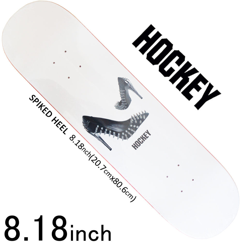 楽天市場 スケボー デッキ スケートボード シグネチャー Hockey ホッケー スケボーデッキ 板 Spiked Heel 8 18inch ストリート オシャレ ファッション アイテム ファッキンオーサム スケートボード専門店カットバック