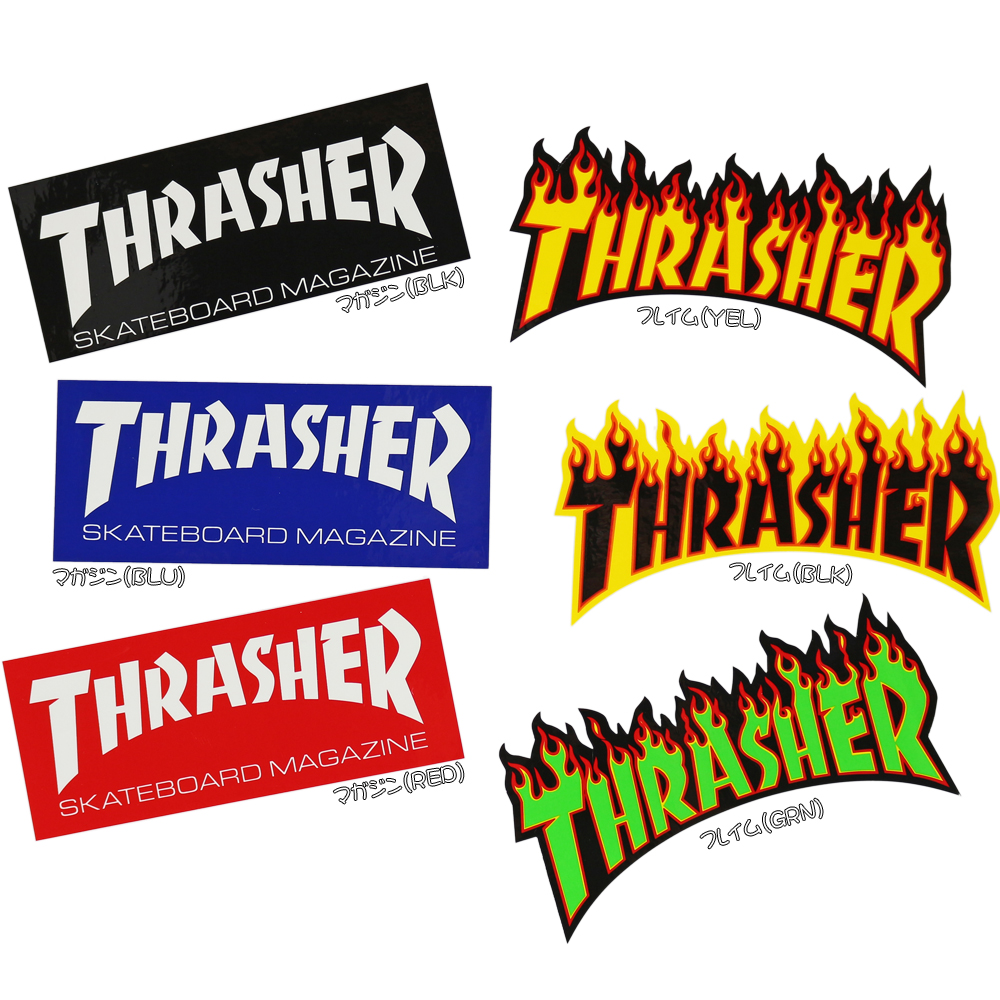 楽天市場 Thrasher スラッシャー ステッカー Various Sticker Magazine Flame スケートボード スケボー マガジン フレイム シール スケートボード専門店カットバック