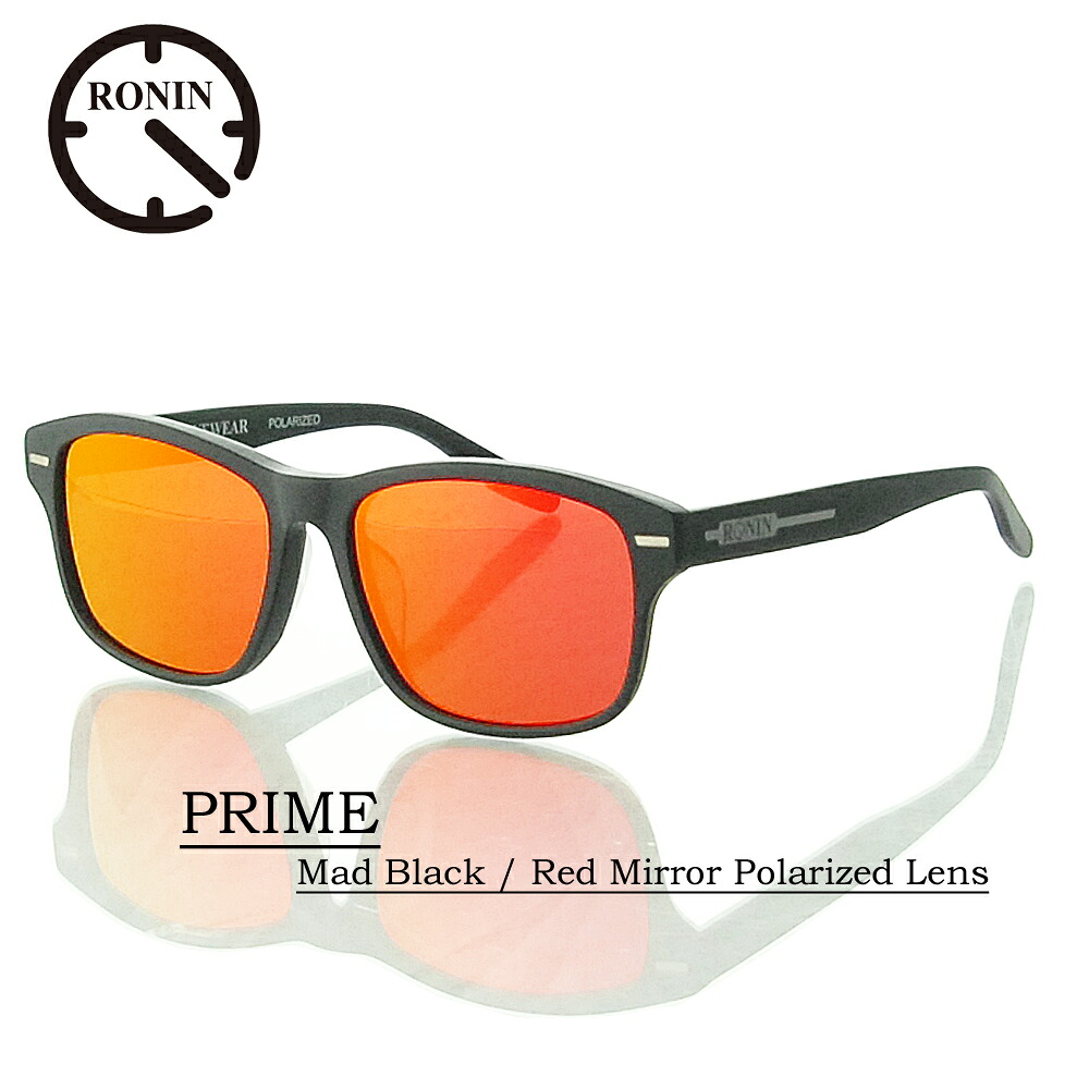 Ronin Eyewear サングラス ロニンアイウエア 偏光レンズ PRIME Mad Black/Red Mirror Polarized Lens｜スケートボード専門店カットバック