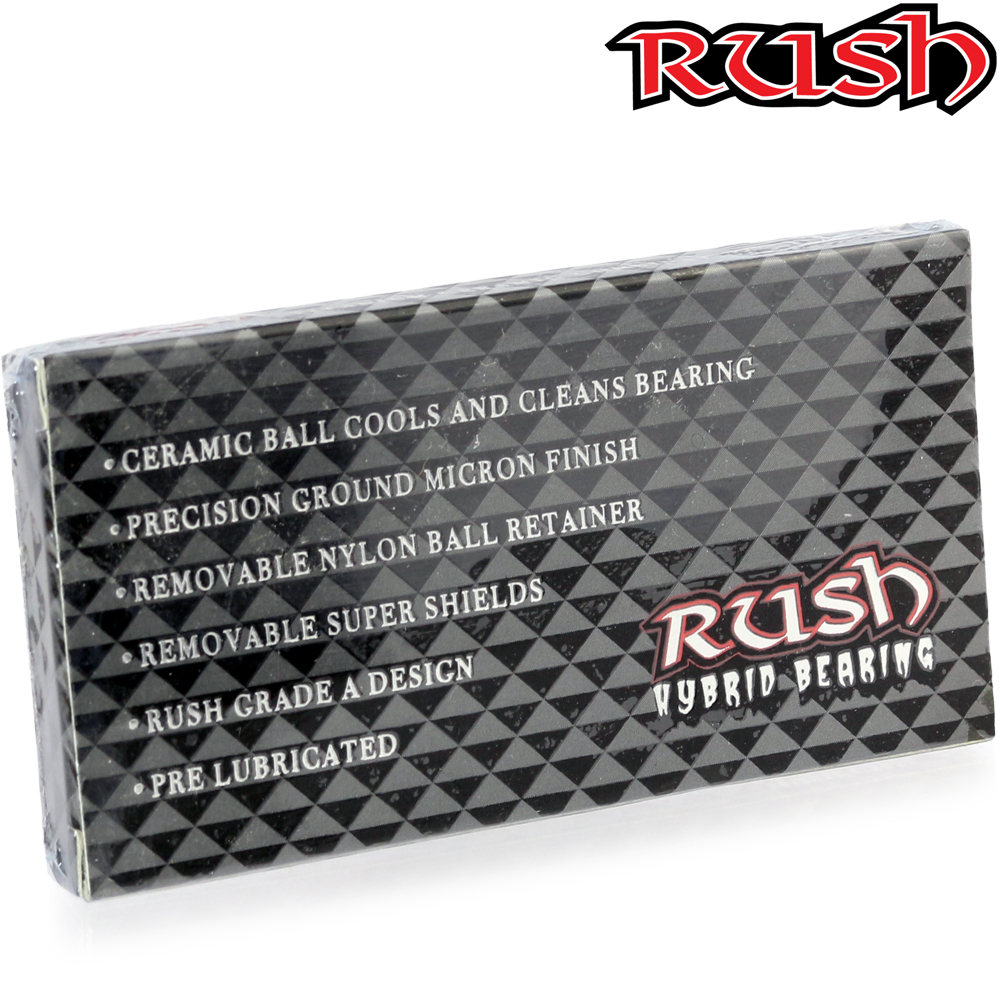 Rush Hybrid Titanium Ceramic Combination Skateboard Bearings
